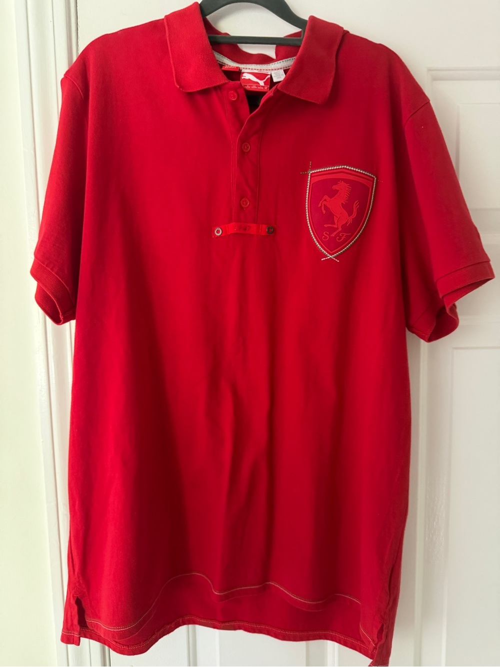 Puma Red Scuderia Ferrari Logo Polo